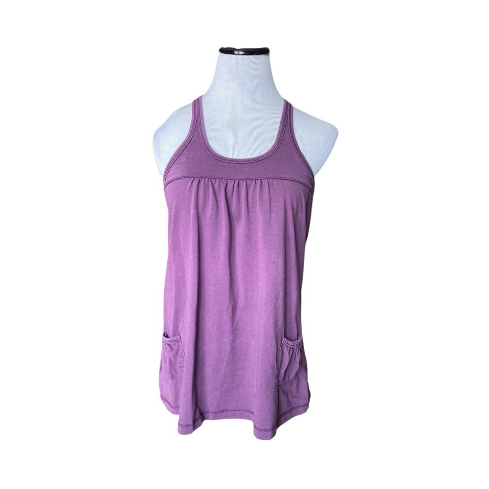 Y2k Empire‎ Waist Racerback Pocket Swing Tank Size M Plum Boho Lagenlook Flowy